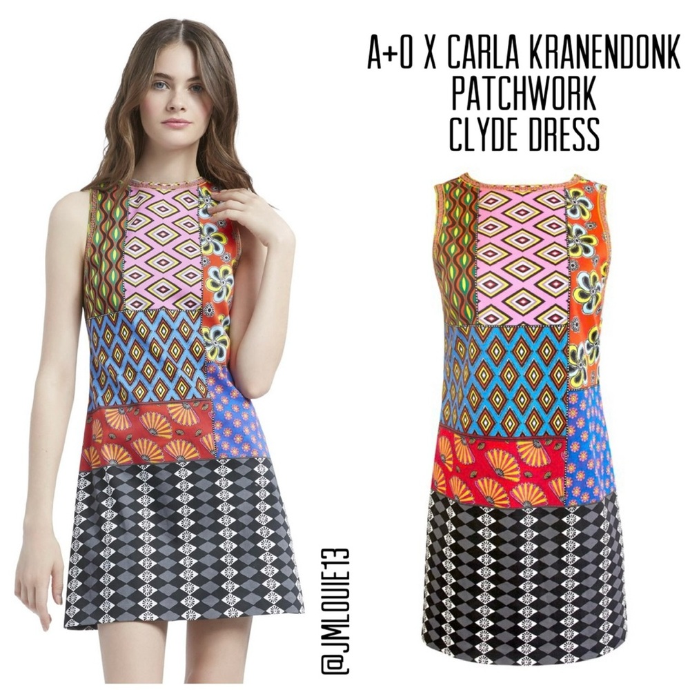🎀SOLD🎀Alice + Olivia x Carla Kranendonk Patchwork Clyde Dress